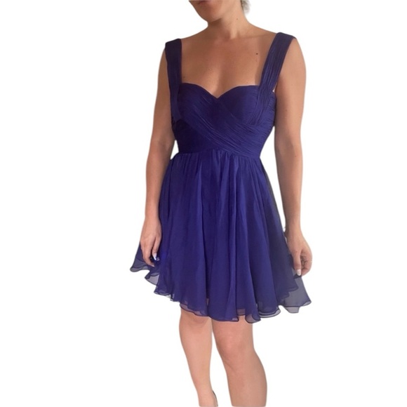 Jovani Mini Dress Purple - Picture 2 of 6